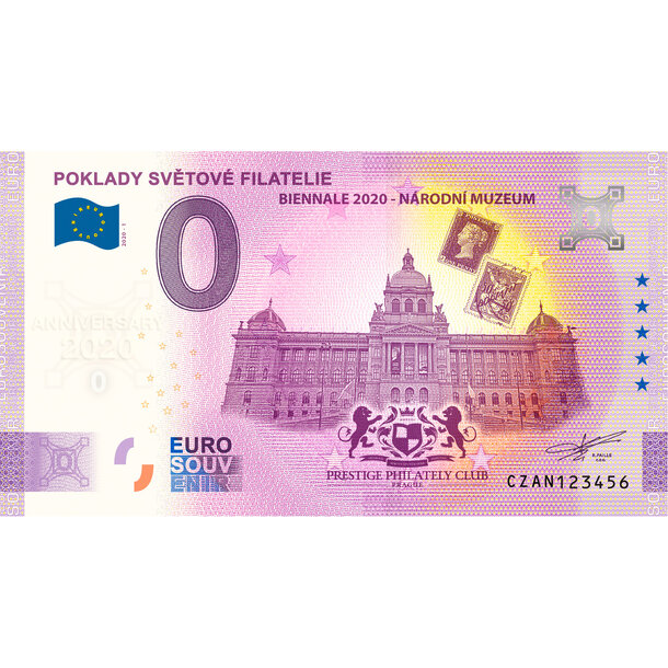 0 euro souvenir česko 2020 - poklady světové filatelie - anniversary - AN_0-euro-souvenir-poklady-filatelie-a-hr-ANNIVERSARY