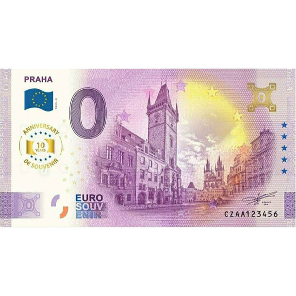 0 euro souvenir česko 2025 - praha 9 - 0€-Praha-9a