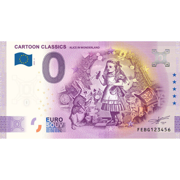 0 euro souvenir 2025 - alice in wonderland - 0 Euro Souvenir 2025 - Alice in Wonderland