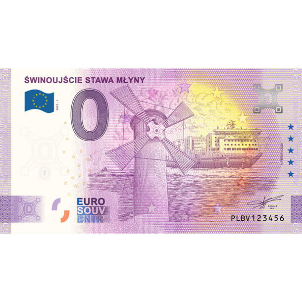 0 euro souvenir polsko 2025 - świnoujście stawa młyny - 0-euro-souvenir-stawa-mlyny-a-2