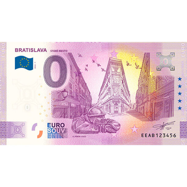 0 euro souvenir slovensko 2025 - bratislava staré mesto - 0-euro-souvenir-bratislava-