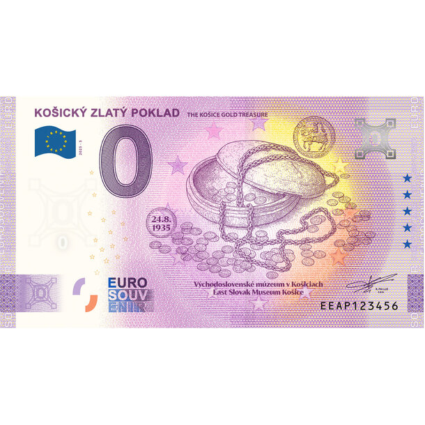 0 euro souvenir slovensko 2025 - košický zlatý poklad - AP5_0-euro-souvenir-kzp-v5-a-hr