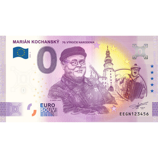 0 euro souvenir slovensko 2025 - marián kochanský - 0-euro-souvenir-kochansky-a
