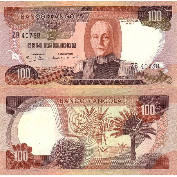100 escudos 1972 angola - Bankovka Angola 100 Escudos 1972 - 101