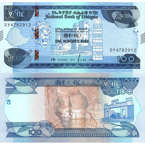 100 birr 2023 etiópia - Bankovka Etiópia 100 Birr 2023 - W57