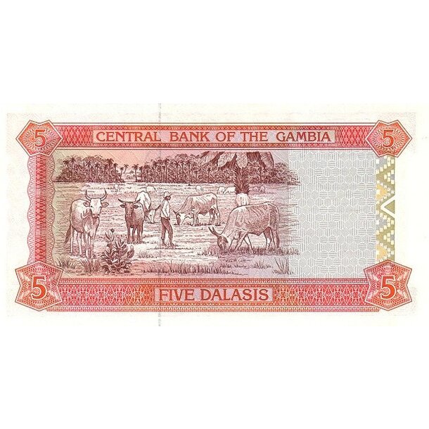 5 dalasis 1996 gambia - Bankovka Gambia 5 Dalasis 1996 - 16-2