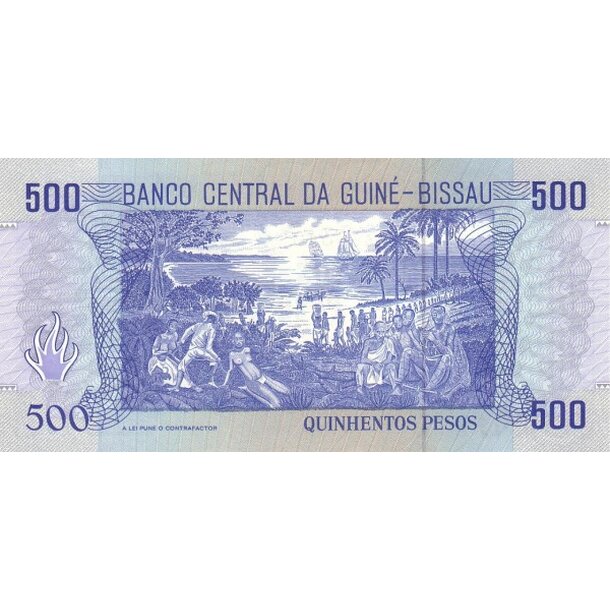 500 pesos 1990 guinea-bissau - Bankovka Guinea-Bissau 500 Pesos 1990 - 12-2