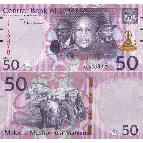 50 maloti 2021 lesotho - Lesotho 50 Maloti 2021 - New