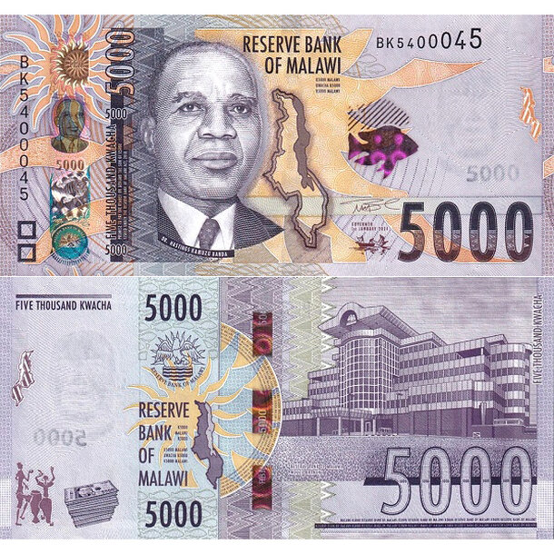 5000 kwacha 2024 malawi - Bankovka Malawi 5000 Kwacha 2024 - 71
