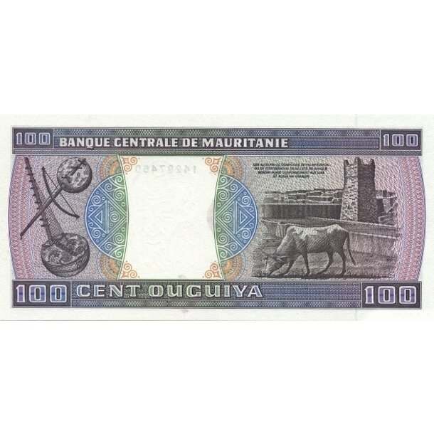 100 ouguiya 2002 mauritánia - Bankovka Mauritánia 100 Ouguiya 2002 - 4k-2