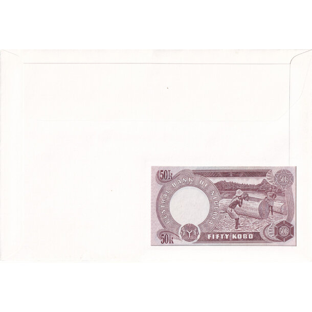 Banknote obálka nigéria 1973 - Banknote obálka Nigéria 1973-2