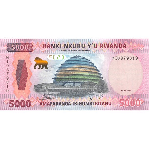 5000 francs 2024 rwanda - Bankovka Rwanda 5000 Francs 2024 - 45-1