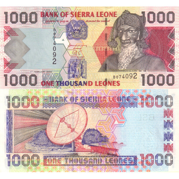 1000 leones 2002 sierra leone - Bankovka Sierra Leone 1000 Leones 2002 - 24a