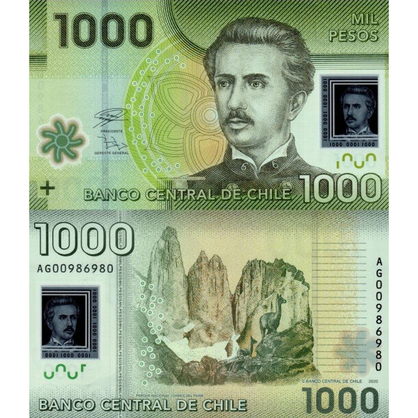 1000 pesos 2020 čile - Bankovka_Cile_1000_Pesos_2020_-_161-3