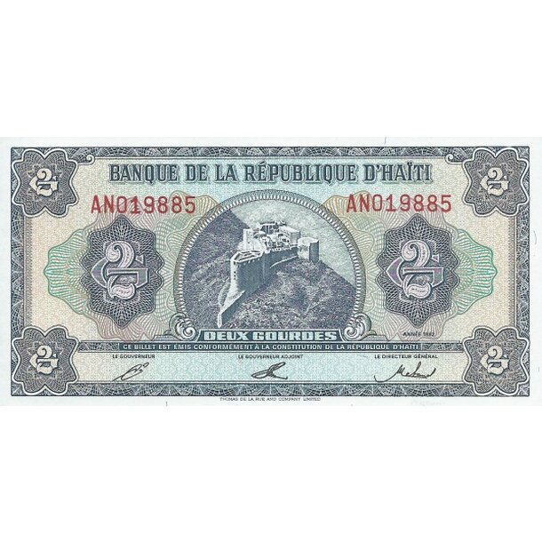 2 gourdes 1992 haiti - Bankovka Haiti 2 Gourdes 1992 - 260-1