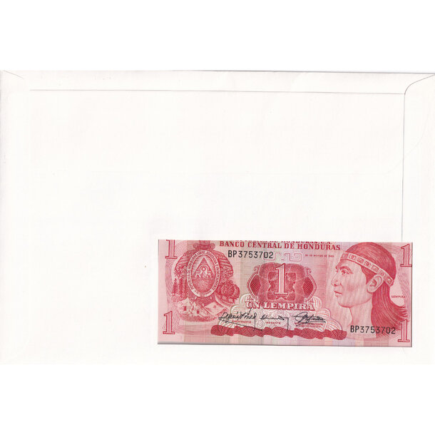 Banknote obálka honduras 1989 - Banknote obálka Honduras 1989-2
