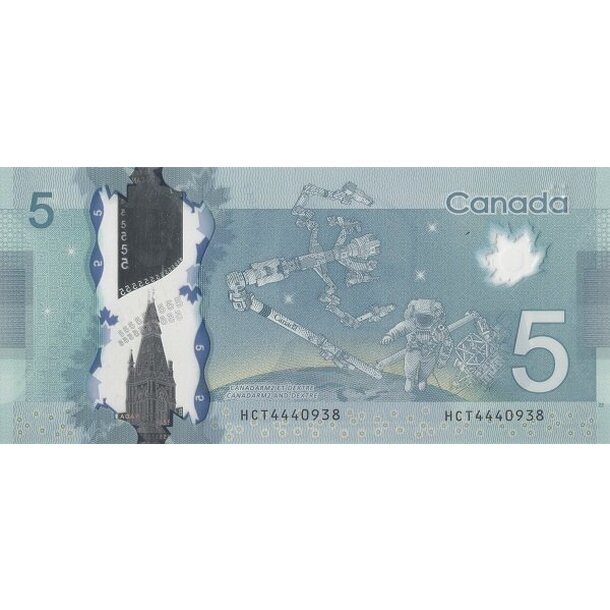 5 dollars 2013 kanada - Bankovka Kanada 5 Dollars 2013 - 106c-2