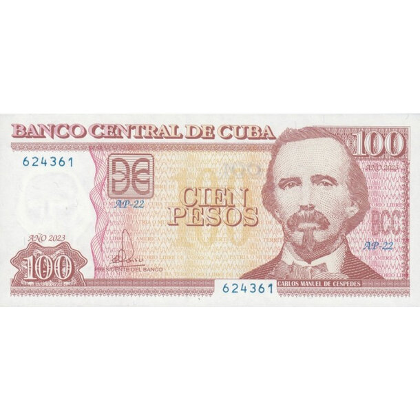 100 pesos 2023 kuba - Bankovka Kuba 100 Pesos 2023 - 129-1