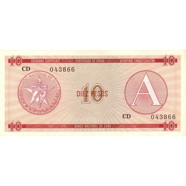 10 pesos 1985 kuba - Bankovka Kuba 10 Pesos 1985 - FX4-1