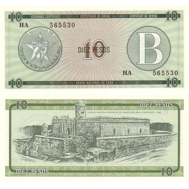 10 pesos 1985 kuba - Bankovka Kuba 10 Pesos 1985 - FX8