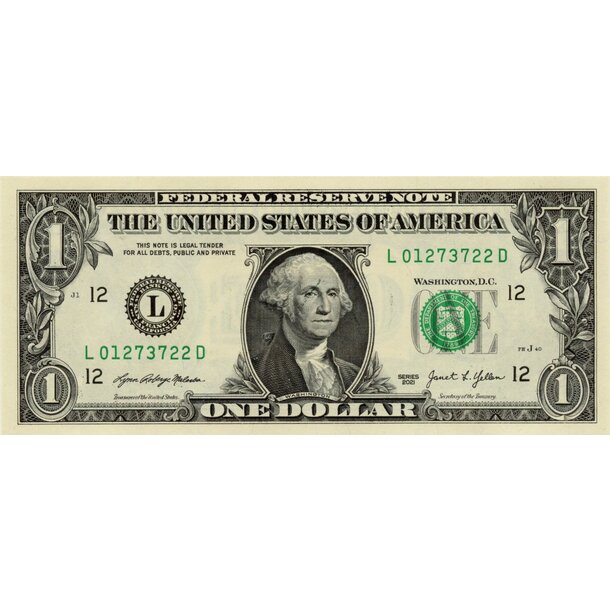 1 dollar 2021 usa - Bankovka USA 1 Dollar 2021 L - 549-1