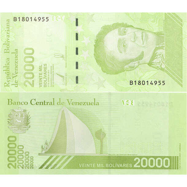 20 000 bolívares 2019 venezuela - Bankovka Venezuela 20 000 Bolívares 2019 - 110