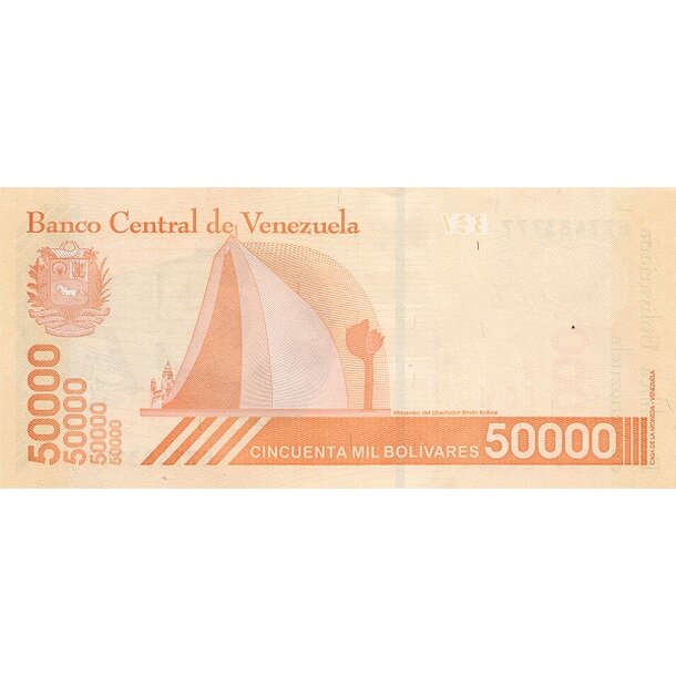 50 000 bolívares 2019 venezuela - Bankovka Venezuela 50 000 Bolívares 2019 - 111-2