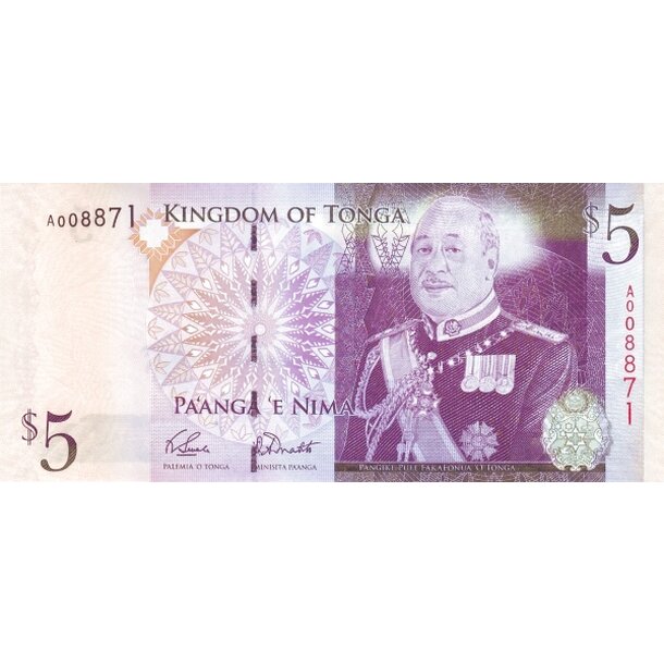 5 pa´anga 2009 tonga - Bankovka Tonga 5 Pa´anga 2009 - 39-1
