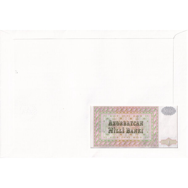 Banknote obálka azerbajdžan 1992 - Banknote obálka Azerbajdžan 1992-2
