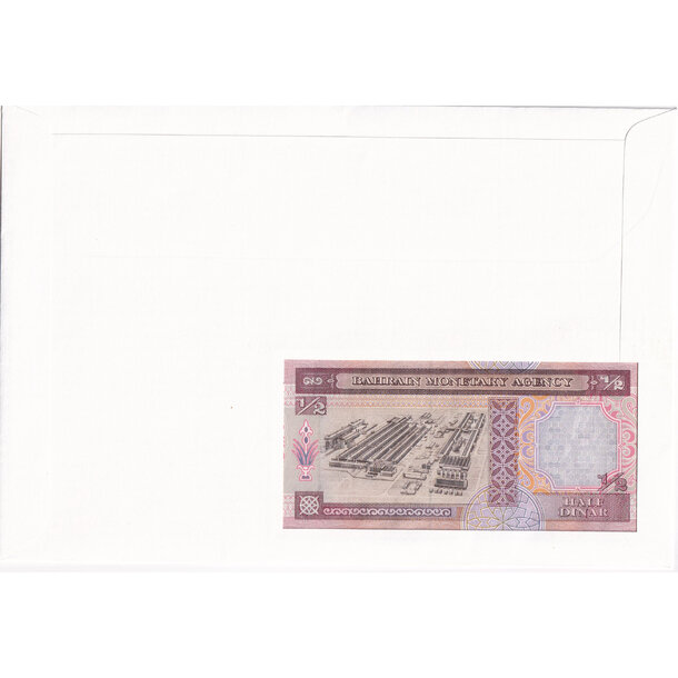 Banknote obálka bahrajn 1993 - Banknote obálka Bahrajn 1993-2