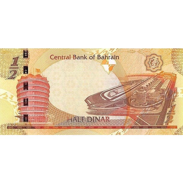 1/2 dinar 2006 bahrajn - Bankovka Bahrajn 1-2 Dinar 2006 - 30-2