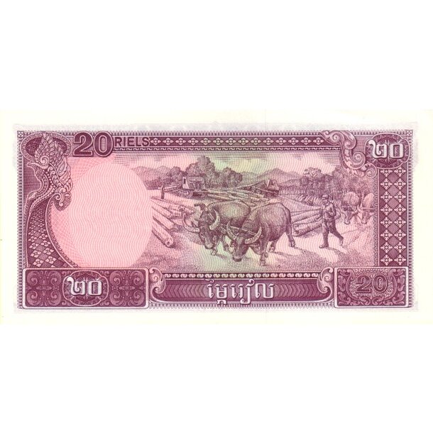 20 riels 1979 kambodža - Bankovka Kambodža 20 Riels 1979 - 31-2