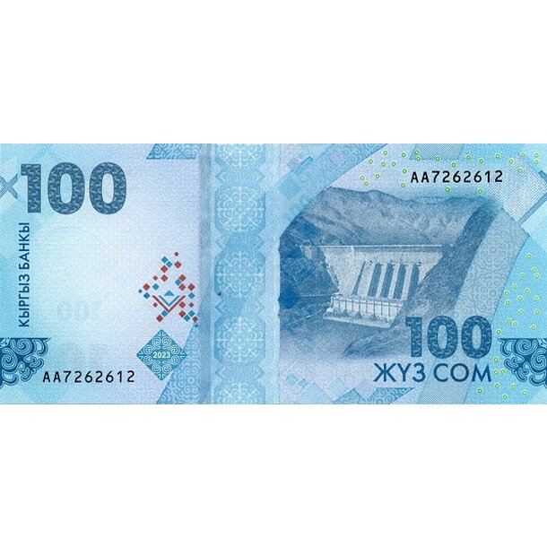 100 som 2023 kirgizsko - Bankovka Kirgizsko 100 Som 2023 - 36-2