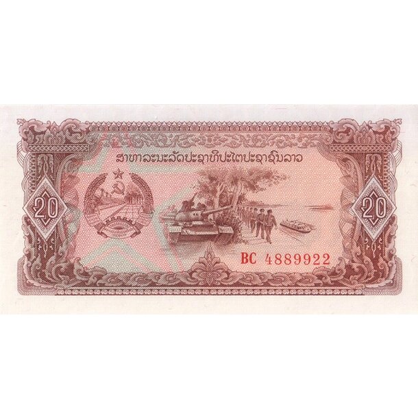 20 kip 1979 laos - Bankovka Laos 20 Kip 1979 - 28-1