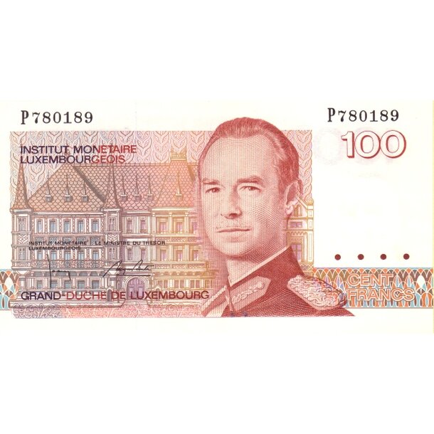 100 francs 1993 luxembursko - Bankovka Luxembursko 100 Francs 1993 - 58b-1