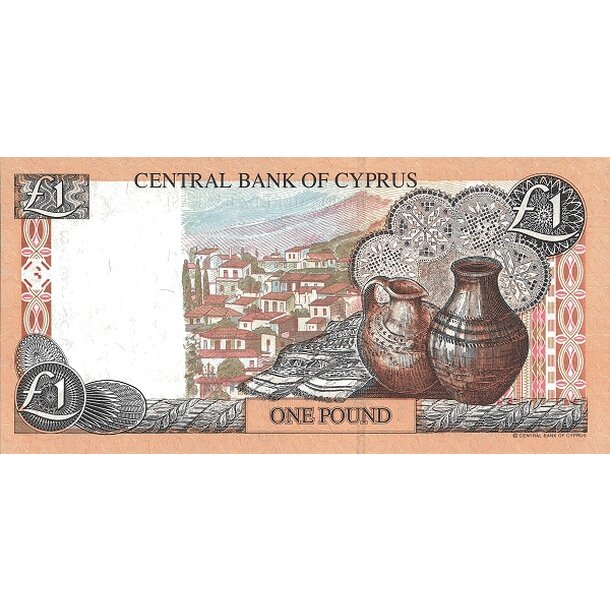 1 pound 2004 cyprus - Bankovka Cyprus 1 Pound 2004 - 60d-2