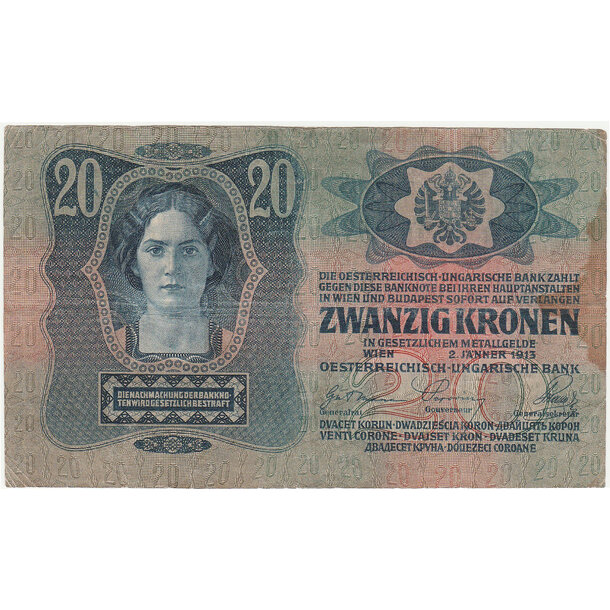 20 koruna 1913 rakúsko-uhorsko - 20-k-1913-I-vyd-1-2