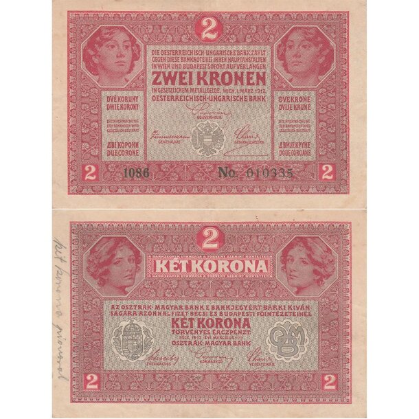2 koruna 1917 rakúsko-uhorsko - 2-k-1917-1-1
