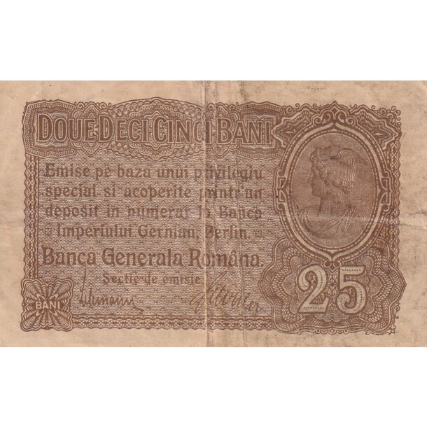 25 bani 1917 rumunsko - Rumunsko 25 Bani 1917 - M1-1