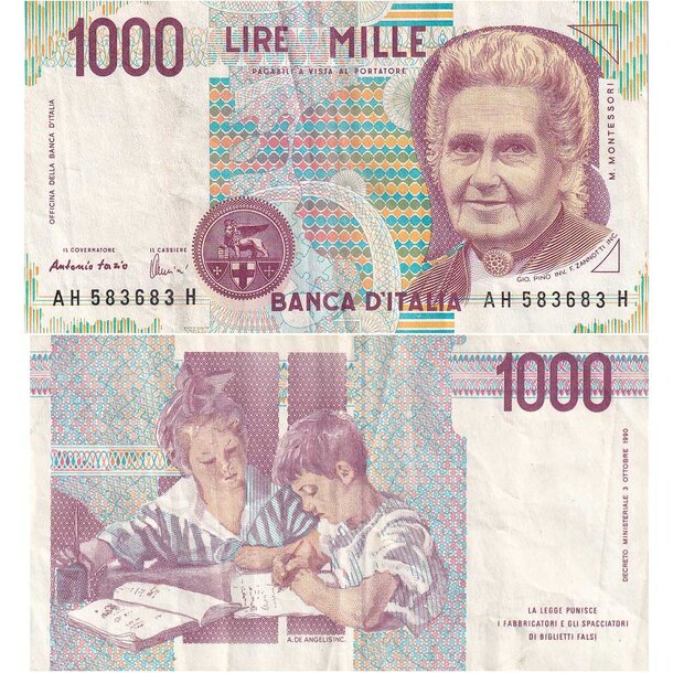 1000 lire 1990 taliansko - Taliansko-1000-Lire-1990-11