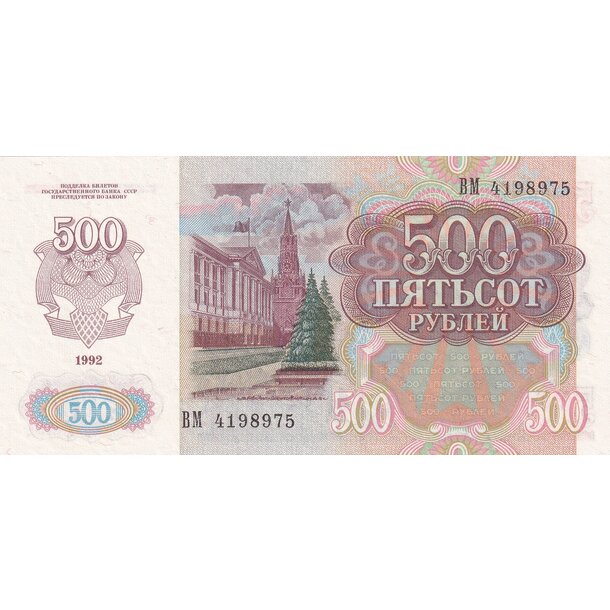 500 rubľov 1992 rusko - 500 Rubľov 1992 - 249a-2