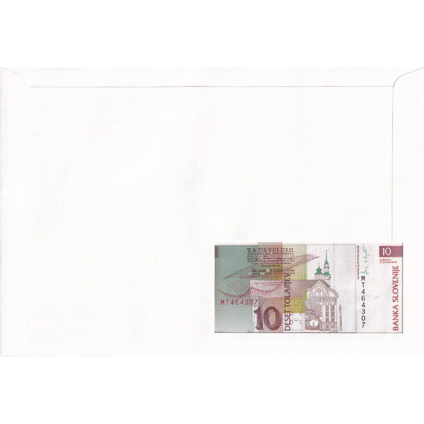 Banknote obálka slovinsko 1992 - Banknote obálka Slovinsko 1992-2