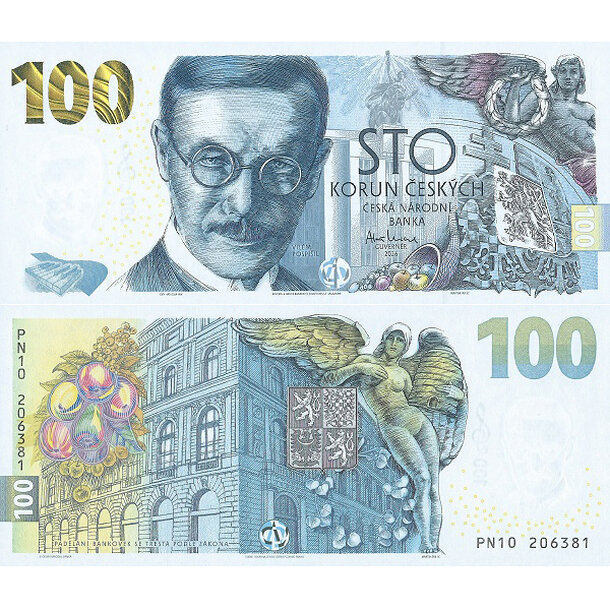 100 korún 2026 česká republika - vilém pospíšil - Bankovka ČR 100 Korún 2026 V. Pospíšil - W32