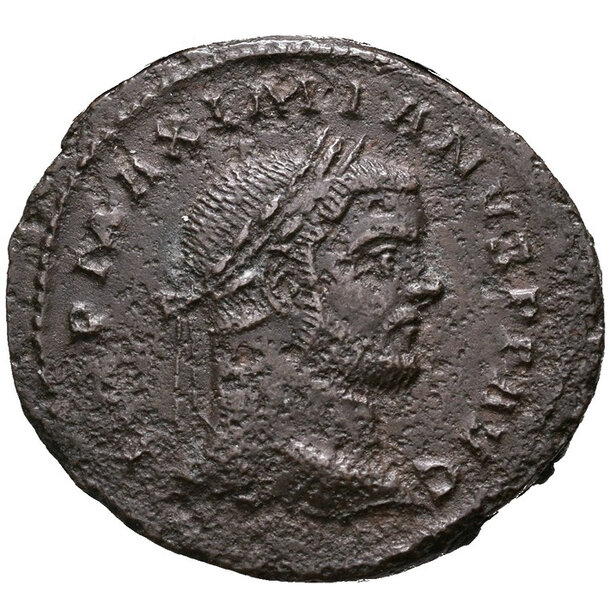 Maximian herculius ae follis - Maximian Herculius AE Follis - GENIO POPVLI ROMANI RIC 170b-1