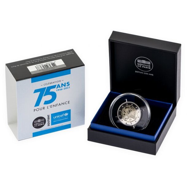 2 euro francúzsko 2021 - unicef - proof - francuzsko-2021-2-euro-unicef-proof