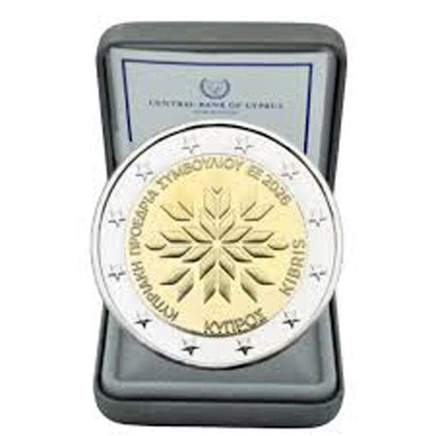 2 euro cyprus 2026 -  predsedníctvo - proof - 2-euro-Cyprus-2026---Predse