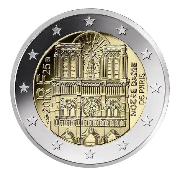 2 euro francúzsko 2025 - notre dame - 2e FR Notre Dame