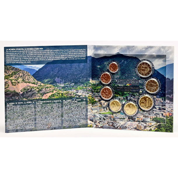 Sada obehových euro mincí andorra 2025 - euro-suprava-2025-andorra-8