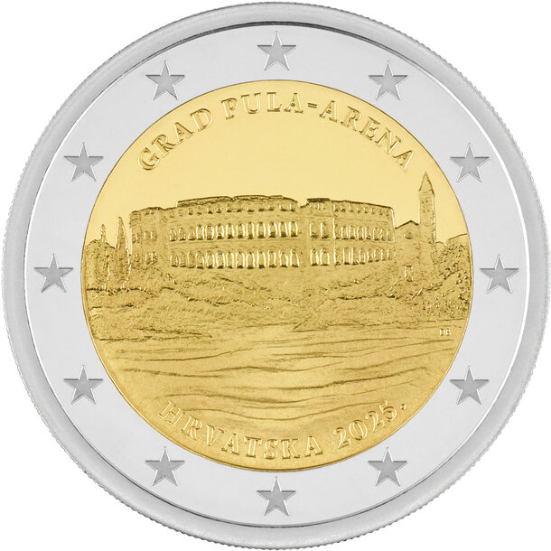 2 euro chorvátsko 2025 - pula arena - 2_euro_chorvatsko-Pula
