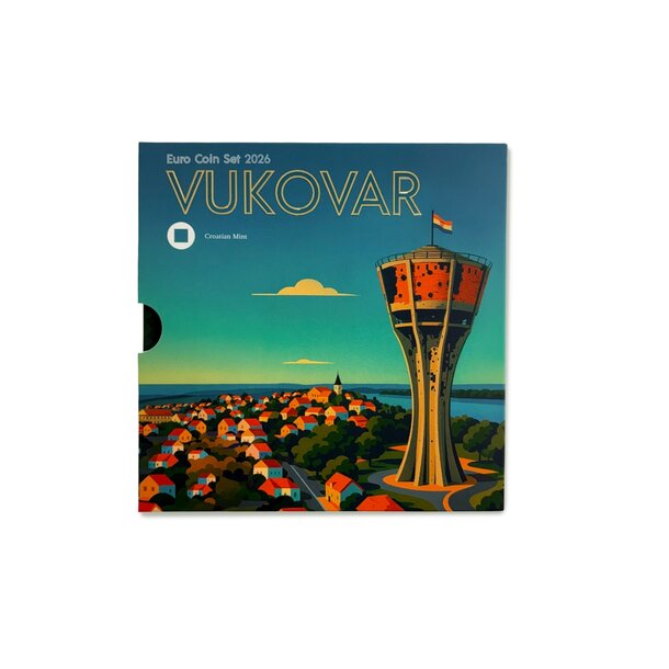 Sada obehových euro mincí chorvátsko 2026 - vukovar - sada-Euro-set-Vukovar-2026-2